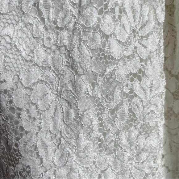 Maeve Anthropologie Dress Sz S Anastasia Cream Lace Ruffled Smock Whimsical READ - Picture 15 of 16